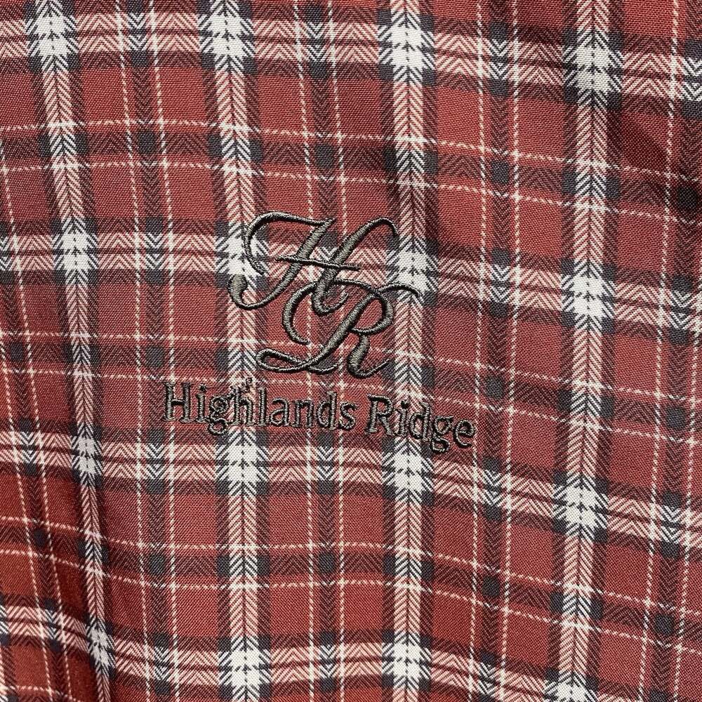 Vintage Forrester’s Men M Plaid Pullover Jacket V-Neck Lined Embroidered Red/Blk - Picture 3 of 9